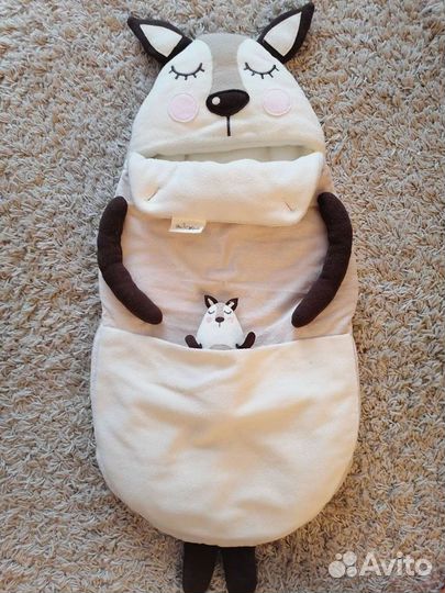 Кашемировый конверт для малыша кенгуренок