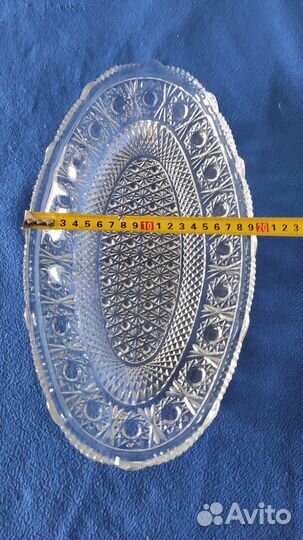 Блюдо хрусталь - овальное