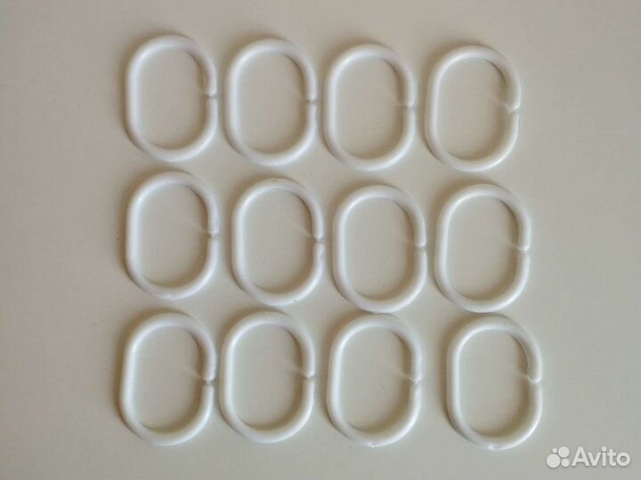 Новые кольца для штор в ванную