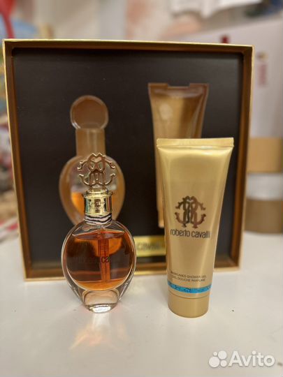 Духи и гель для душа roberto cavalli
