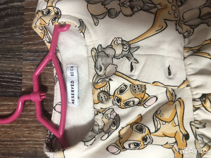 Платье для девочки теплое rezerved 80 см на годик