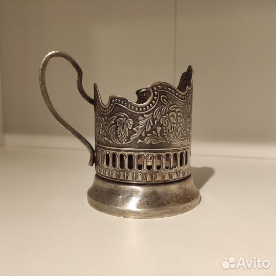 Мельхиоровый подстаканник «25 съезд кпсс»