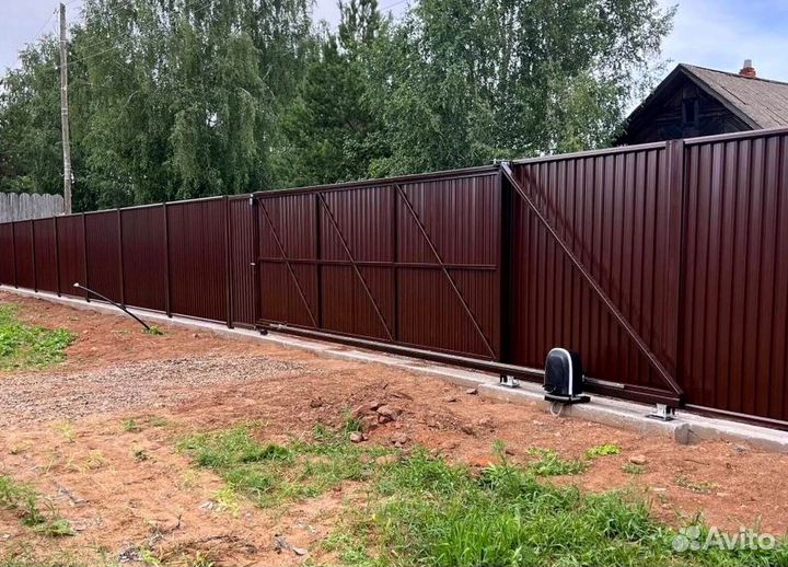 Откатные ворота под ключ