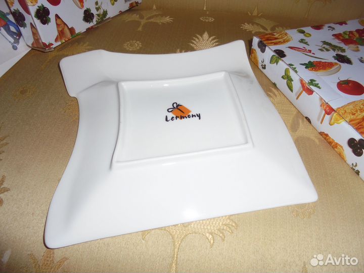 Фарфор блюдо д/закусок Lermoni 20 х 19 см