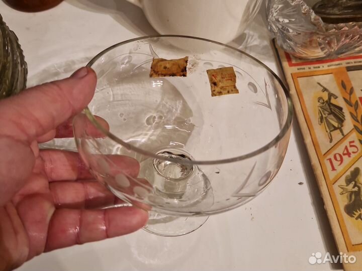 Конфетница стеклянная СССР