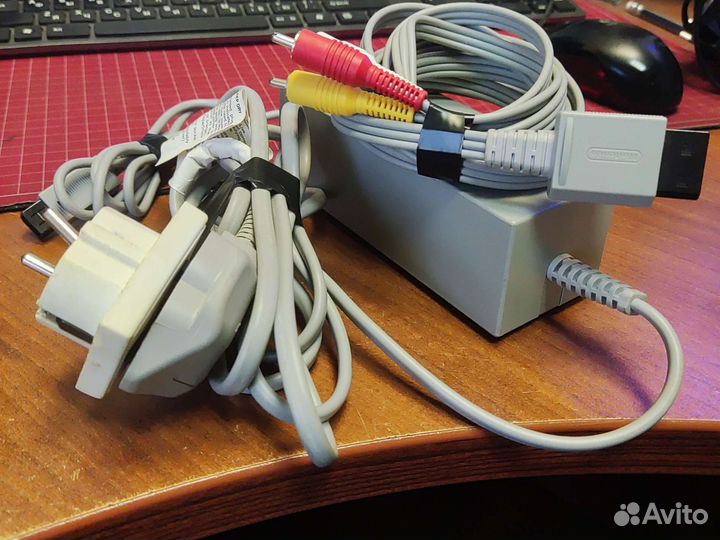 Nintendo Wii rca кабель блок пит