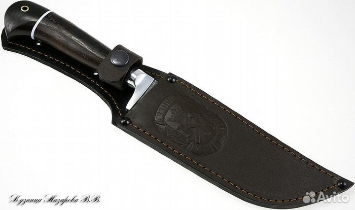 Нож Узбекский дамаск черный граб венге
