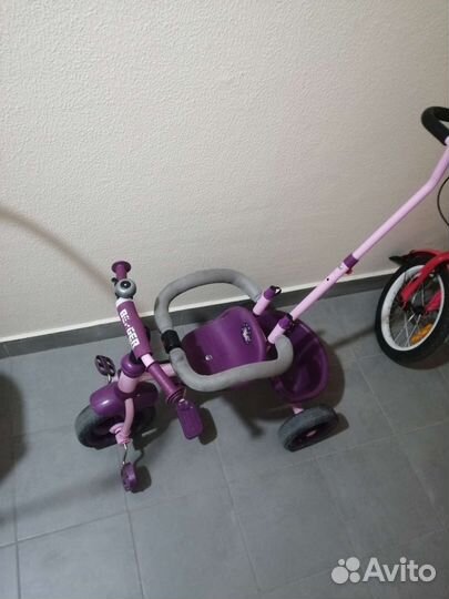 Детский велосипед с ручкой бу