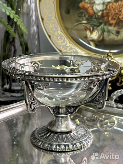 Вазочка серебрение со вставкой