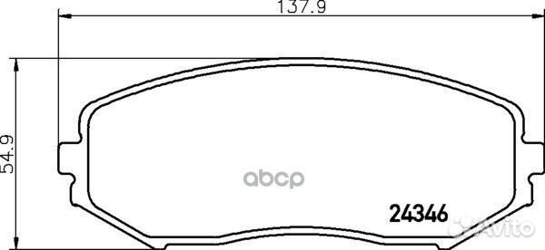 Колодки тормозные дисковые перед NP9003 NIS