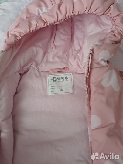 Комбинезон демисезонный 62 для девочки