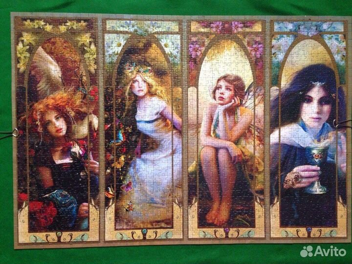 Большой пазл Trèfl 1500 шт Девушки-Времена года