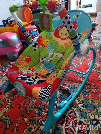 Шезлонг качалка с вибрацией