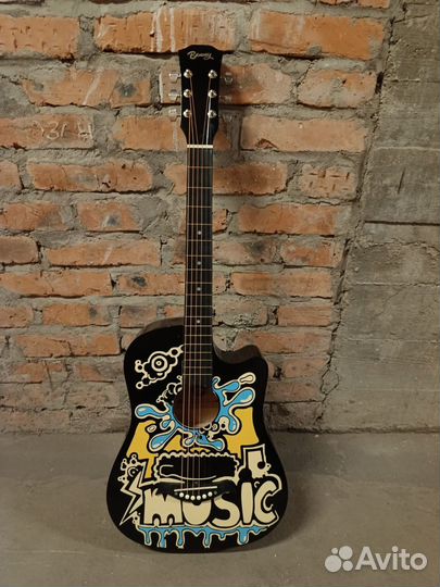 Гитара акустическая 6 струн новая