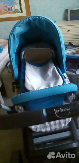 Немецкая коляска Teutonia Суперудобная 3 В 1+2люль