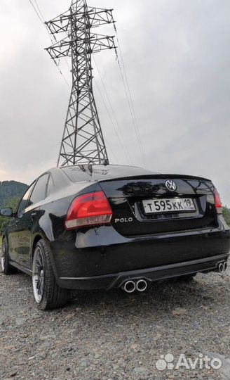 Накладка на задний бампер WV Polo