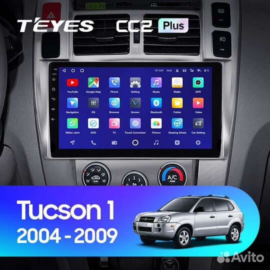 Магнитола Hyundai Tucson 1 2004-2009 Андроид Teyes