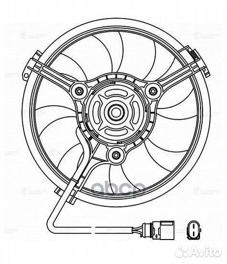 Вентилятор радиатора кондиционера VAG