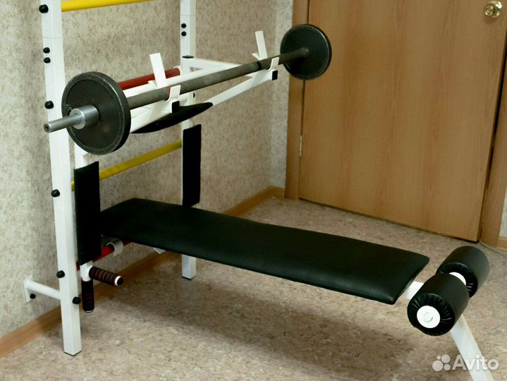 Шведская стенка+турник (несъёмный) +брусья/пресс+с