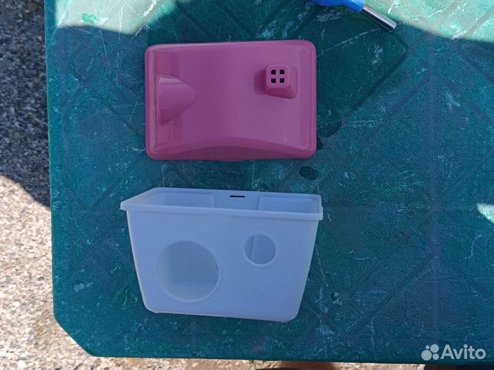 Домик, поилка, колесо для хомяков