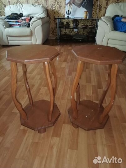 Подставка для цветов напольная деревянная