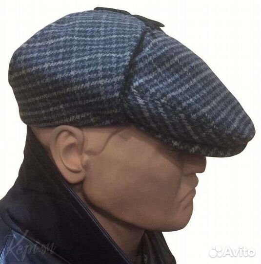 Кепка шерстяная с ушами и отворотом