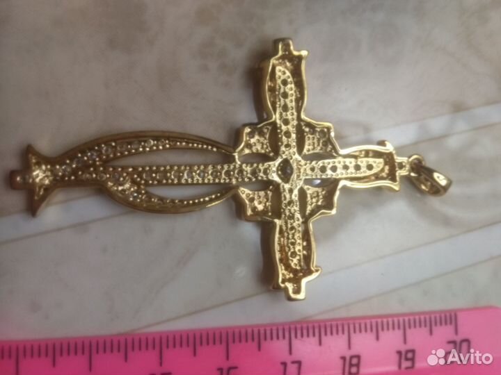 Цепь серебро,крест