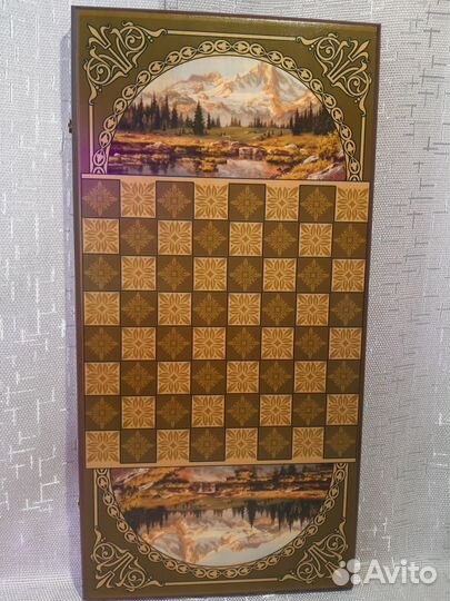 Нарды Новые большие 60х60см Горы пейзаж