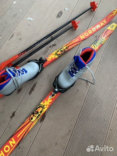 Лыжи детские с батинками