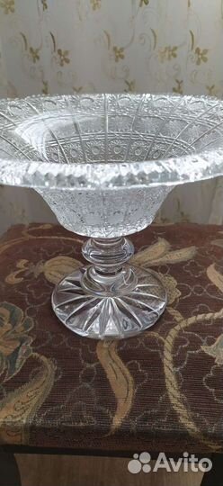 Ваза для фруктов Чешская Glasspo