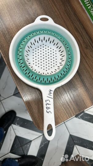 Дуршлаг складной силиконовый с ручкой / Оптом
