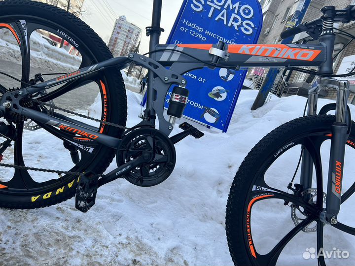 Горный велосипед на литых дисках