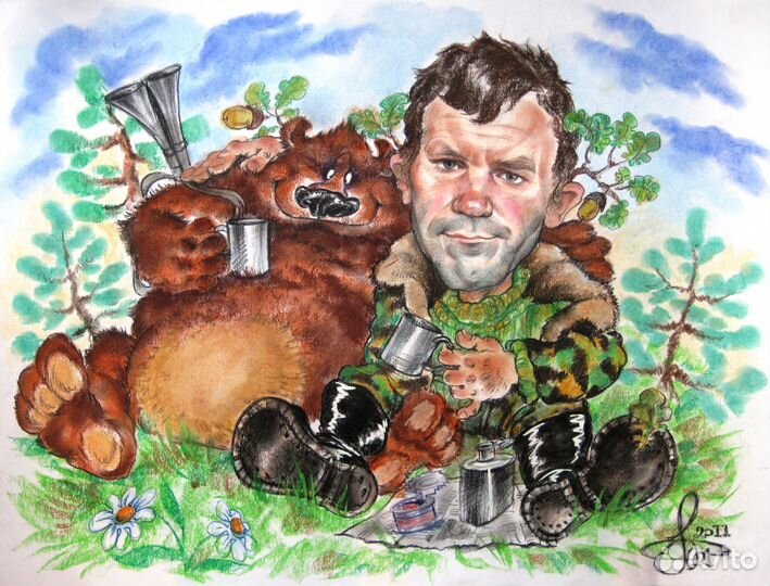 Шарж по фото,художник на праздник