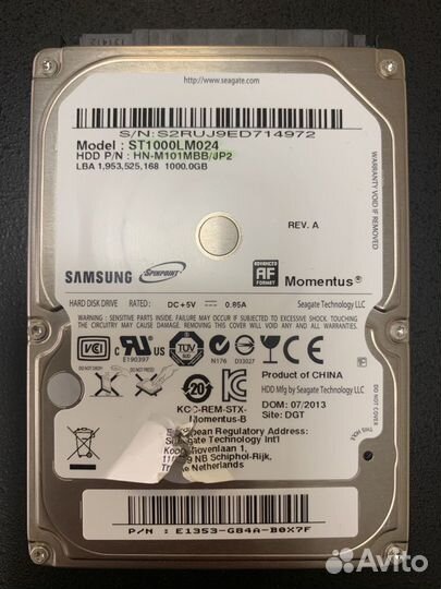 Контроллер samsung M8 REV.06 ST1000LM024 1Tb 2.5