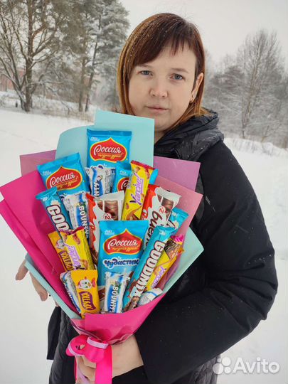 Съедобные букеты. Сладкий букет. Подарок 8 марта