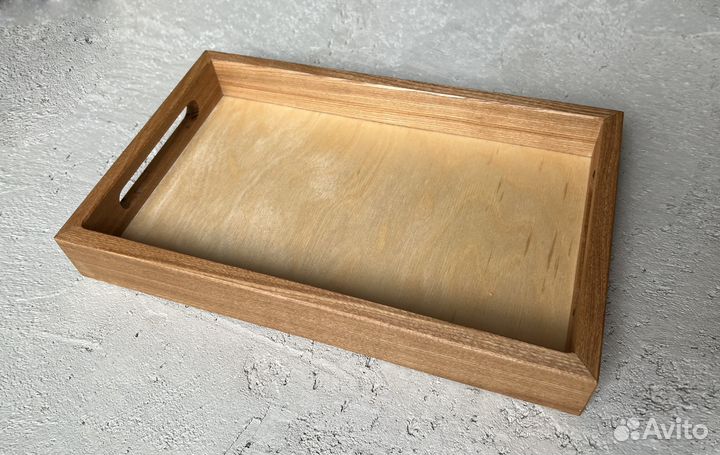 Поднос деревянный с ручками
