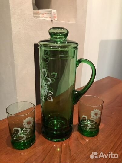 Кувшин с двумя стаканами винтаж 60-70 х г