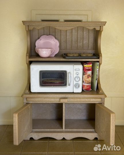 Sylvanian Families буфет с микроволновкой, мебель