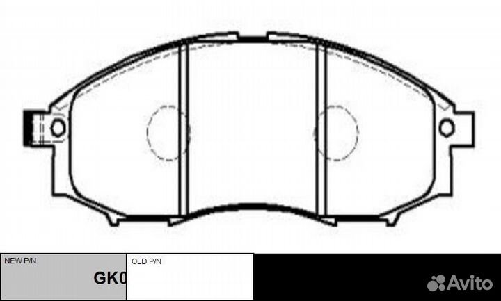 Колодки тормозные nissan pick-UP 98- пере