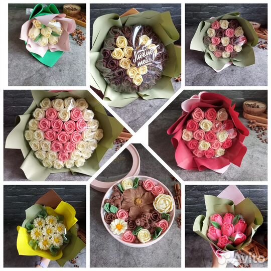 Шоколадные цветы букеты розы