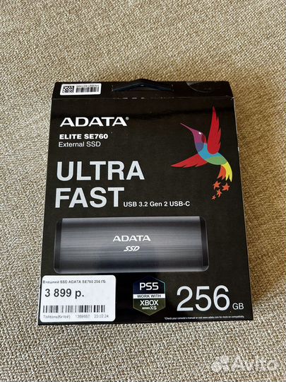 Внешний ssd диск adata elite SE760 256GB