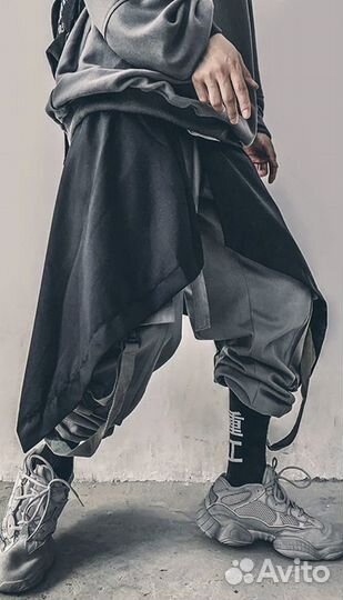 Юбка-шаровары Мужская в стиле хип-хоп. Султанка