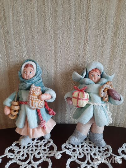 Ватные елочные игрушки