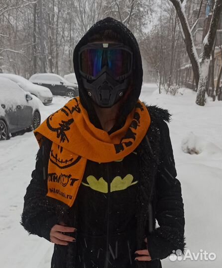 Y2K Неформальный, яркий тёплый шарф, винтаж из 90х