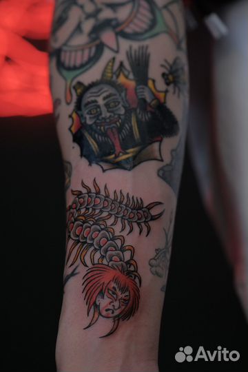 Тату мастер в стиле олдскул и графика