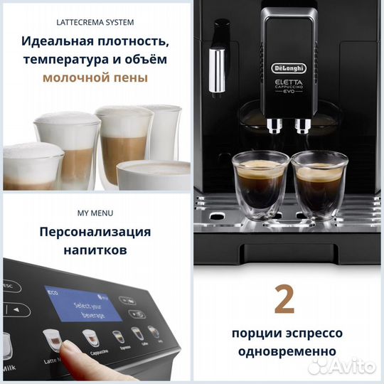 Eletta Cappuccino Evo DeLonghi Кофемашина ecam 46