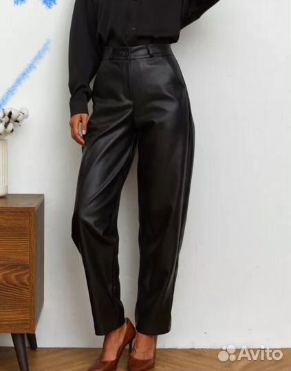 Брюки кожаные из экокожи женские 42-44