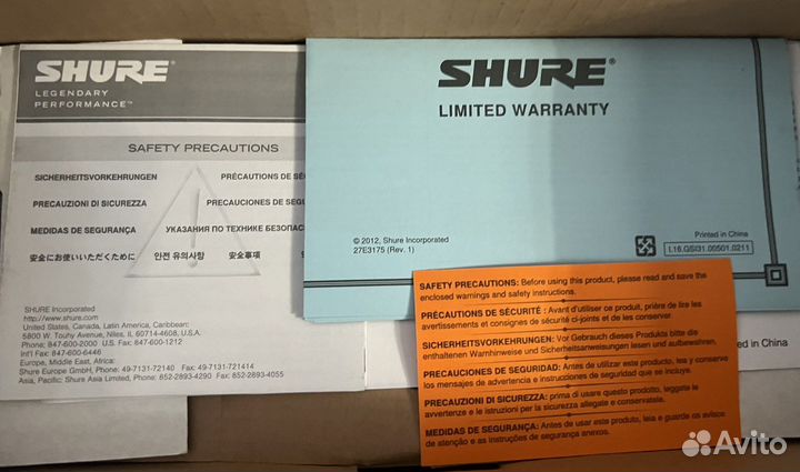 Микрофон shure sm58se новый оригинал