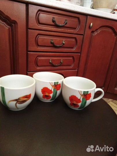 Чайные чашечки без блюдец, 200мл