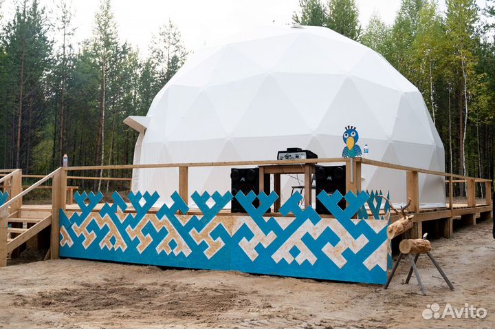 Геокупол Шатер Зима 8 метров